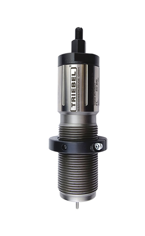 TRIEBEL Full Length Die 1 1/2 offers precise cartridge case sizing, easy replacement of components, and integrated primer ejector for efficient reloading.